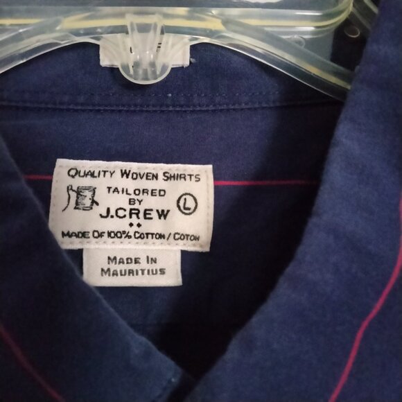 J Crew tailored slim fit Navy and Red mens shirt - Picture 3 of 3